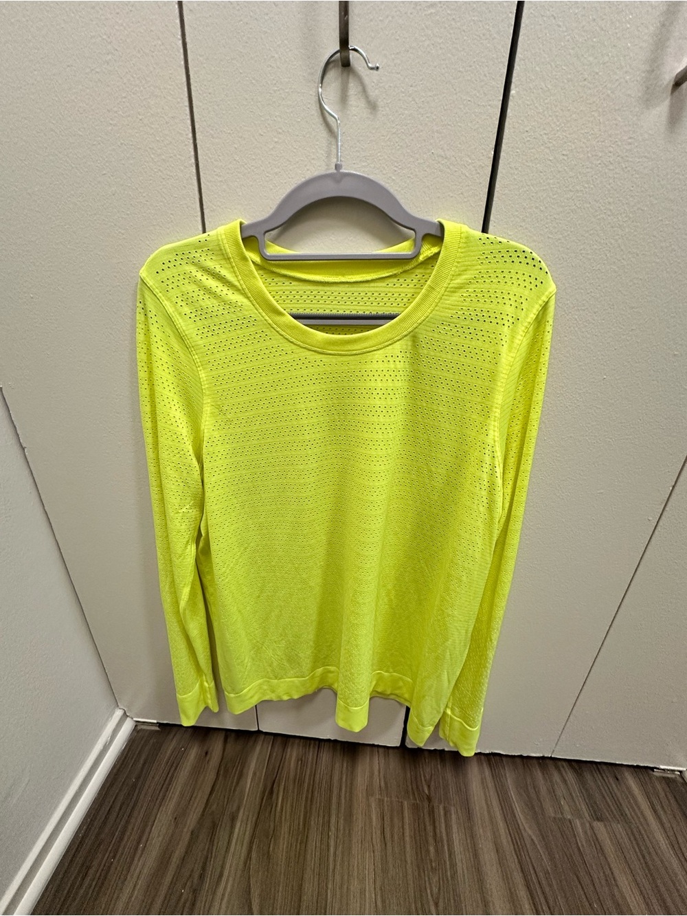 lululemon athletica Neon Yellow Long Sleeve Swiftly Breathe Top